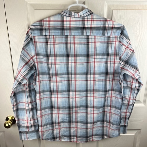 Men's RVCA Button Front Long Sleeve Plaid Regular Fit Shirt Size Large - Picture 4 of 4